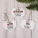 Personalized Ceramic Christmas Heartstrings Ornament Christmas Tree Decor Gift for Family Friends Sisters