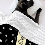 Manta suave para mascotas con nombre, personalizada y multicolor para los amantes de las mascotas.