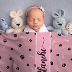 Manta suave para mascotas con nombre, personalizada y multicolor para los amantes de las mascotas.