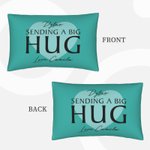 Gepersonaliseerde Sending A Big Hug Kussenhoes met Naam en Tekst Valentijnsdag Cadeau voor Paar