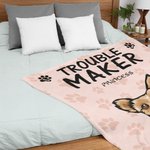 Personalised Trouble Maker Blanket with 1-6 Pets Home Decoration Gift for Pet Lover Owner