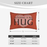 Gepersonaliseerde Sending A Big Hug Kussenhoes met Naam en Tekst Valentijnsdag Cadeau voor Paar