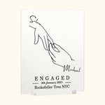 Personalised Wearing Ring Line Art Acrylic Plaque Home Decoration Valentine's Day Engagement Gift for Couple