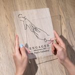 Personalised Wearing Ring Line Art Acrylic Plaque Home Decoration Valentine's Day Engagement Gift for Couple