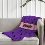 Manta suave para mascotas con nombre, personalizada y multicolor para los amantes de las mascotas.