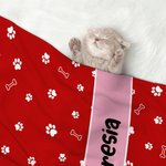 Manta suave para mascotas con nombre, personalizada y multicolor para los amantes de las mascotas.
