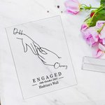 Personalised Wearing Ring Line Art Acrylic Plaque Home Decoration Valentine's Day Engagement Gift for Couple