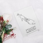 Personalised Wearing Ring Line Art Acrylic Plaque Home Decoration Valentine's Day Engagement Gift for Couple