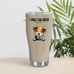 Vaso personalizado I Rule the House 30oz Curved Tumbler Cute Cat Dog Insulated Coffee Cup Gift for Pet Lover Owner