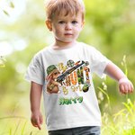 Personalized Cute Bunny The Hunt Is On 100% Cotton Baby Onesie Kid T-shirt with Name Easter Gift for Kid