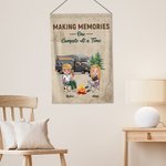 Henkilökohtainen Making Memories Yksi leirintäalue kerrallaan Puutarha lippu vuosipäivä lahjoja Camping parit