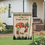 Bandera de jardín personalizada Making Memories One Campsite at a Time Regalo conmemorativo de aniversario para pareja