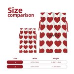 Personalizzato cuori stampa coulisse sacchetto trattare con nome Happy Valentine's Day Wedding Party Favors regalo per la coppia
