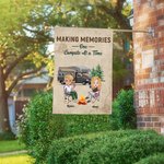 Henkilökohtainen Making Memories Yksi leirintäalue kerrallaan Puutarha lippu vuosipäivä lahjoja Camping parit
