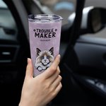 Personalizzato Trouble Maker Paw Print 20oz Food Grade Tumbler Birthday Gift for Dog Cat Pet Lovers (Regalo di compleanno per gli amanti dei cani e de