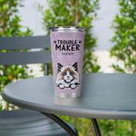Personalizzato Trouble Maker Paw Print 20oz Food Grade Tumbler Birthday Gift for Dog Cat Pet Lovers (Regalo di compleanno per gli amanti dei cani e de