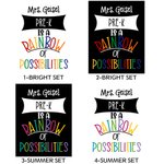 Personalised Rainbow of Possibilities Vinyl Classroom Wall Decal with Name and Grade Teacher's Day Back to School Gift for Teacher