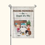 Henkilökohtainen Making Memories Yksi leirintäalue kerrallaan Garden Flag lahja pariskunnalle