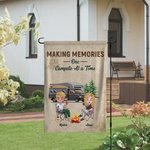 Henkilökohtainen Making Memories Yksi leirintäalue kerrallaan Puutarha lippu vuosipäivä lahjoja Camping parit