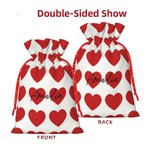 Personalizzato cuori stampa coulisse sacchetto trattare con nome Happy Valentine's Day Wedding Party Favors regalo per la coppia