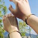 Henkilökohtainen Magnetic Matching Pariskunta Braid rannekkeet nimet Set of 2 Ystävänpäivä vuosipäivä lahja pariskunnalle