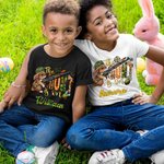 Personalized Cute Bunny The Hunt Is On 100% Cotton Baby Onesie Kid T-shirt with Name Easter Gift for Kid