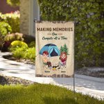 Personalizzato Making Memories One Campsite at a Time Bandiera da campeggio da giardino Regalo di anniversario per la coppia