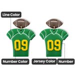 Personalized Handmade 3D Football Jersey Clay Earrings with Number Sterling Silver Post Birthday Game Day Gift for Football Fans Football Mom