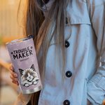 Personalizzato Trouble Maker Paw Print 20oz Food Grade Tumbler Birthday Gift for Dog Cat Pet Lovers (Regalo di compleanno per gli amanti dei cani e de