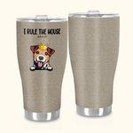 Vaso personalizado I Rule the House 30oz Curved Tumbler Cute Cat Dog Insulated Coffee Cup Gift for Pet Lover Owner