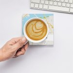 Personalized Where It All Began Map Square Coasters Set of 4 with Names and Date Anniversary Valentine's Day Gift for Him Her Couple