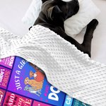 Couverture personnalisée Just A Girl Who Loves Dogs avec nom Cadeau doux et chaud pour le propriétaire d'un chat, d'un chien ou d'un animal de compagn