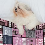 Personalised World's Best Dog Dad Soft Puppy Blanket with Name Birthday Gift for Cat Dog Pet Lover Owner