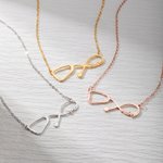 Personalized Stethoscope Infinity Name Necklace Birthday Graduation Gift for Medical Staff