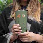 Personalized Grandma's Garden Love Grows Here 20oz Tumbler with 1-15 Family Names and Birth Flowers Gift for Grandma Mother