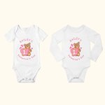 Personalised 1st Valentine's Day Love Bear Long Short Sleeve Cotton Baby Bodysuit with Name Valentine's Day Gift for Baby Infant