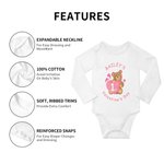 Personalised 1st Valentine's Day Love Bear Long Short Sleeve Cotton Baby Bodysuit with Name Valentine's Day Gift for Baby Infant