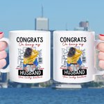 Personalisierte Wohnzimmer Keramiktasse mit Namen Glückwunsch zu meinem Mann du Glückspilz Valentinstag Geschenk für Ehepaar