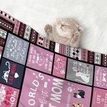 Personalised World's Best Dog Dad Soft Puppy Blanket with Name Birthday Gift for Cat Dog Pet Lover Owner