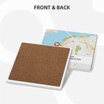 Personalized Where It All Began Map Square Coasters Set of 4 with Names and Date Anniversary Valentine's Day Gift for Him Her Couple