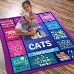 Couverture personnalisée Just A Girl Who Loves Dogs avec nom Cadeau doux et chaud pour le propriétaire d'un chat, d'un chien ou d'un animal de compagn