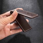 Pince à billets magnétique en cuir personnalisée avec initiales gravées et année d'anniversaire Cadeau de Saint-Valentin pour hommes