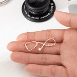 Personalized Stethoscope Infinity Name Necklace Birthday Graduation Gift for Medical Staff