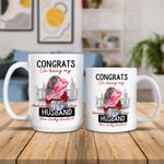 Tazza in ceramica personalizzata City con nome Congrats On Being My Husband You Lucky Bastard Regalo di San Valentino per la coppia