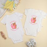 Personalised 1st Valentine's Day Love Bear Long Short Sleeve Cotton Baby Bodysuit with Name Valentine's Day Gift for Baby Infant