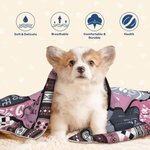 Personalised World's Best Dog Dad Soft Puppy Blanket with Name Birthday Gift for Cat Dog Pet Lover Owner