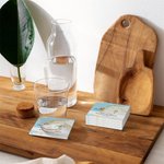 Personalized Where It All Began Map Square Coasters Set of 4 with Names and Date Anniversary Valentine's Day Gift for Him Her Couple