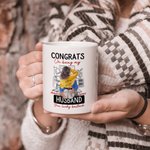 Personalisierte Wohnzimmer Keramiktasse mit Namen Glückwunsch zu meinem Mann du Glückspilz Valentinstag Geschenk für Ehepaar