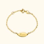 Bracelet en Argent Sterling Personnalisé avec Nom et Fleur de Naissance Gravés Cadeau d'Anniversaire pour Bébé Nouveau-né