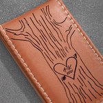 Pince à billets magnétique en cuir personnalisée avec initiales gravées et année d'anniversaire Cadeau de Saint-Valentin pour hommes